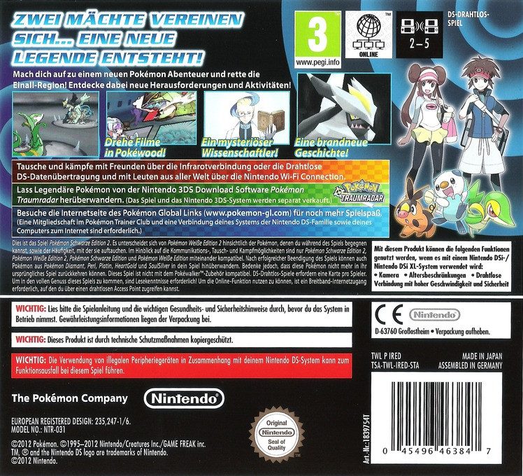 Pokémon - Version Noire 2 dos