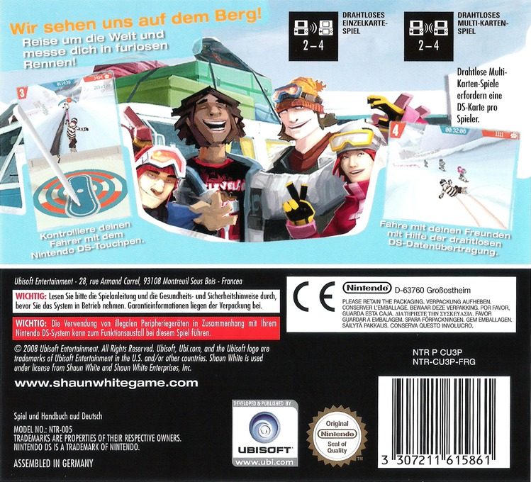 Shaun White Snowboarding dos