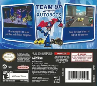 Transformers Animated : Le Jeu dos