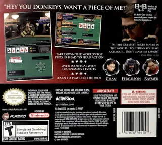 World Series of Poker 2008: The Official Video Game - Battle for the Bracelets dos