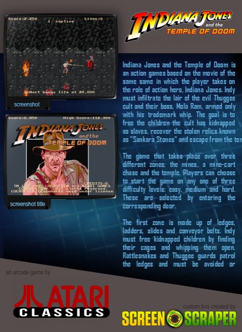 Indiana Jones And The Temple Of Doom dos