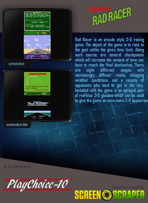 Rad Racer (PlayChoice-10) - Dos