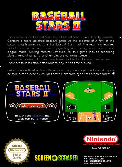 Baseball Stars II dos