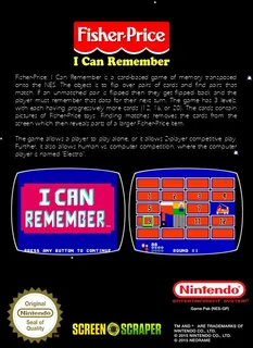 Fisher-Price : I Can Remember dos