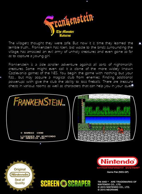 Frankenstein : The Monster Returns dos