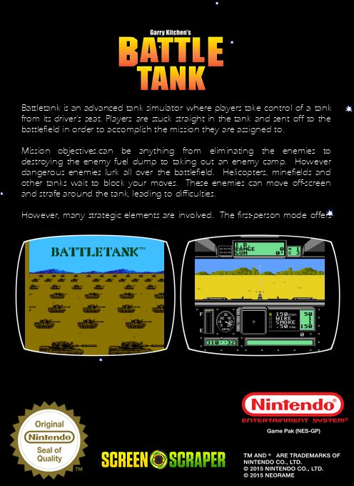 Garry Kitchen's BattleTank dos