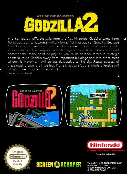 Godzilla 2 : War of the Monsters dos