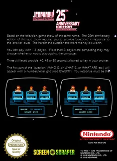 Jeopardy! 25th Anniversary Edition dos