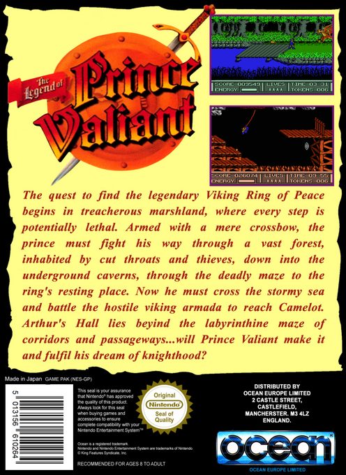 The Legend Of Prince Valiant dos