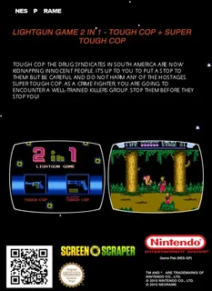 Lightgun Game 2 In 1 - Tough Cop + Super Tough Cop - Dos