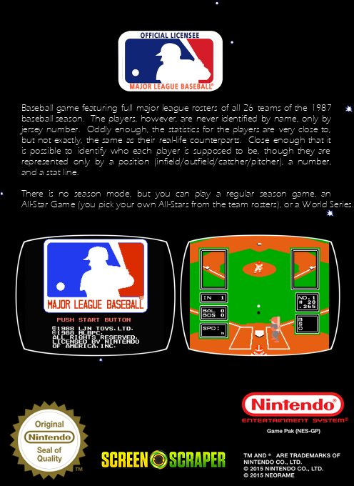 Major League Baseball dos