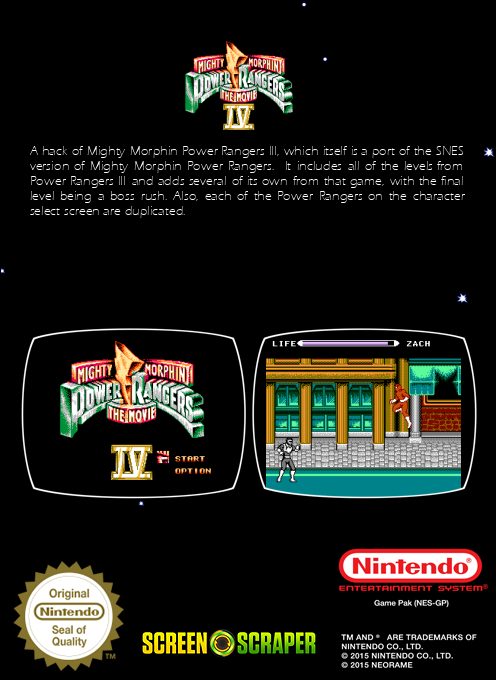 Mighty Morphin' Power Rangers IV - The Movie dos