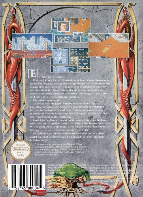 Robin Hood : Prince Of Thieves dos