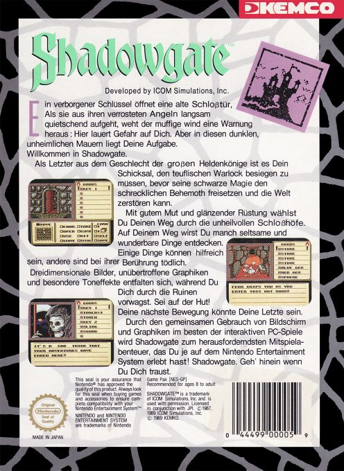 Shadowgate dos