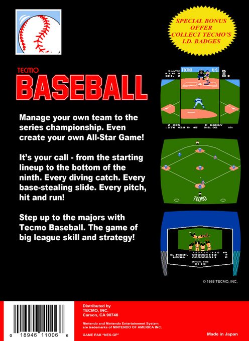 Tecmo Baseball dos