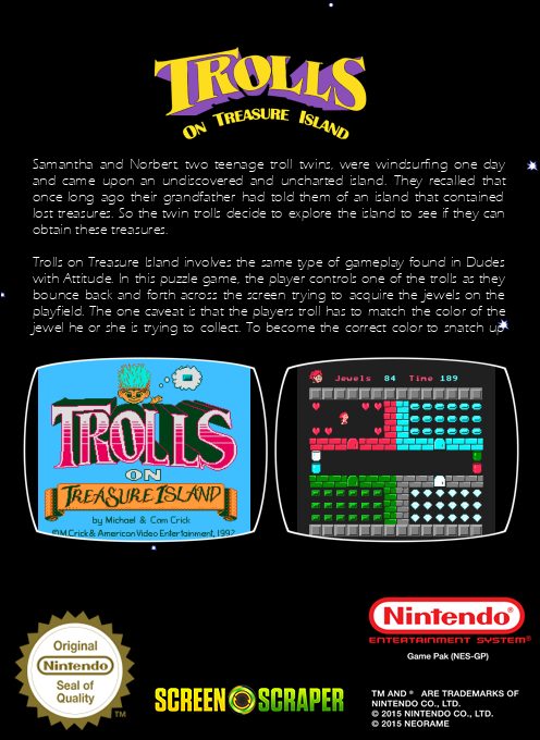 Trolls on Treasure Island dos