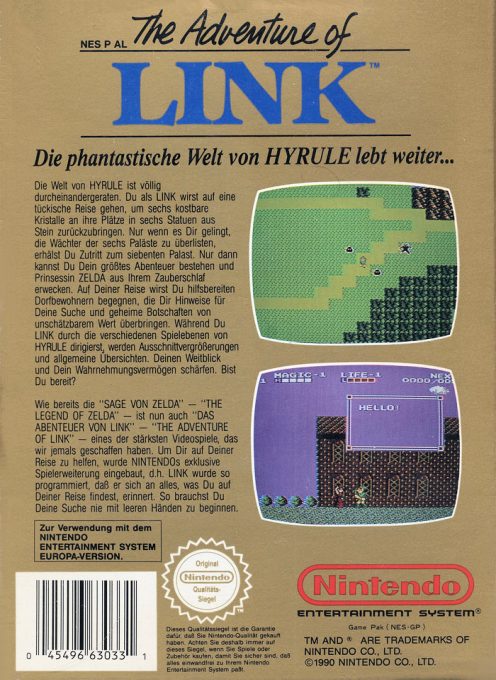 Zelda II : The Adventure of Link dos