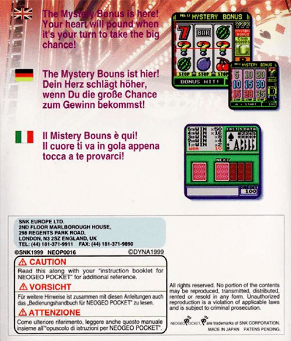 Neo Mystery Bonus : Real Casino Series dos