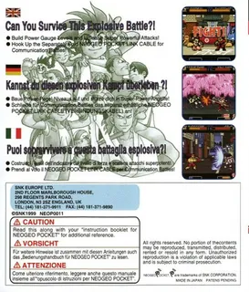 Fatal Fury F-Contact - Pocket Fighting Series - Dos