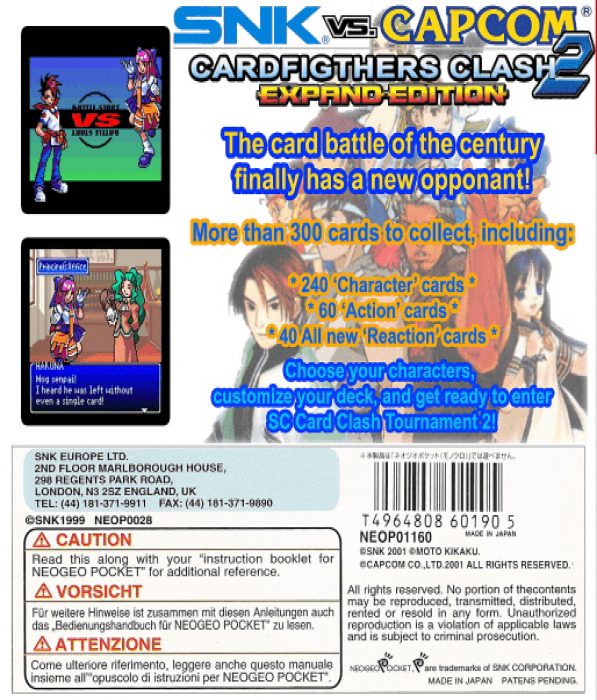 Snk Vs. Capcom - Card Fighters 2 - Expand Edition dos