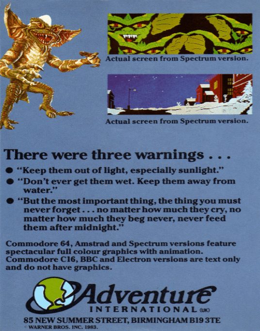 Gremlins - The Adventure - Dos