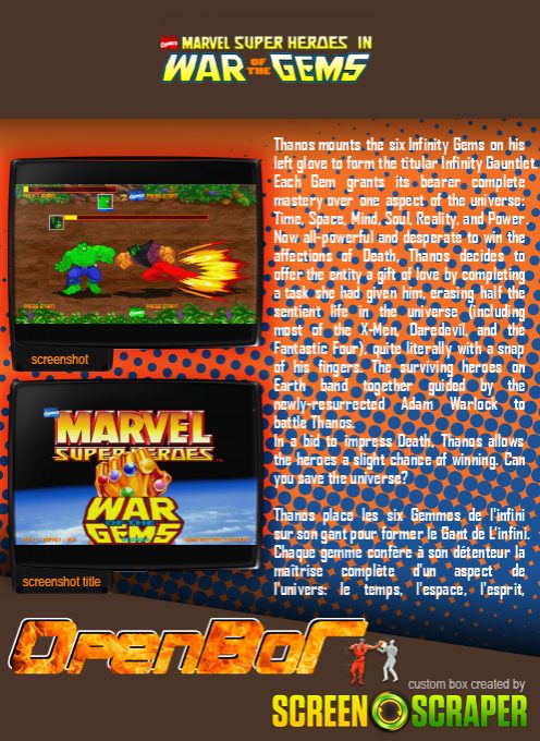 Marvel - War Of The Gems dos