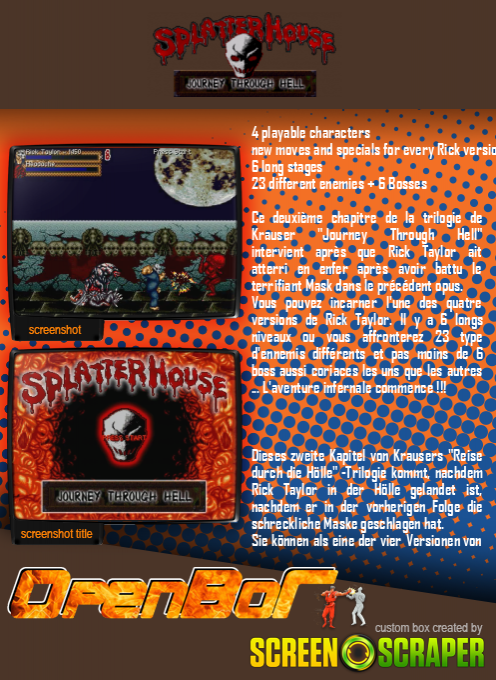 Splatterhouse II: Journey Through Hell - Dos