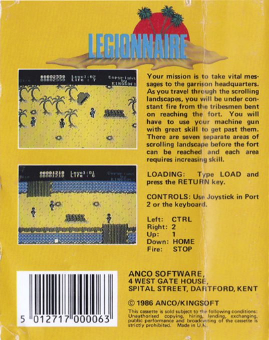 Legionnaire - Dos