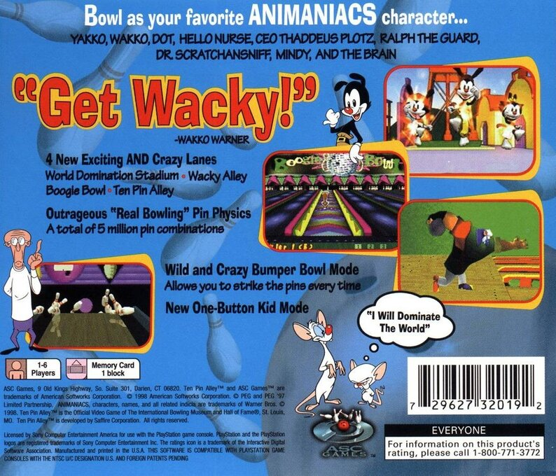 Animaniacs : Ten Pin Alley - Dos