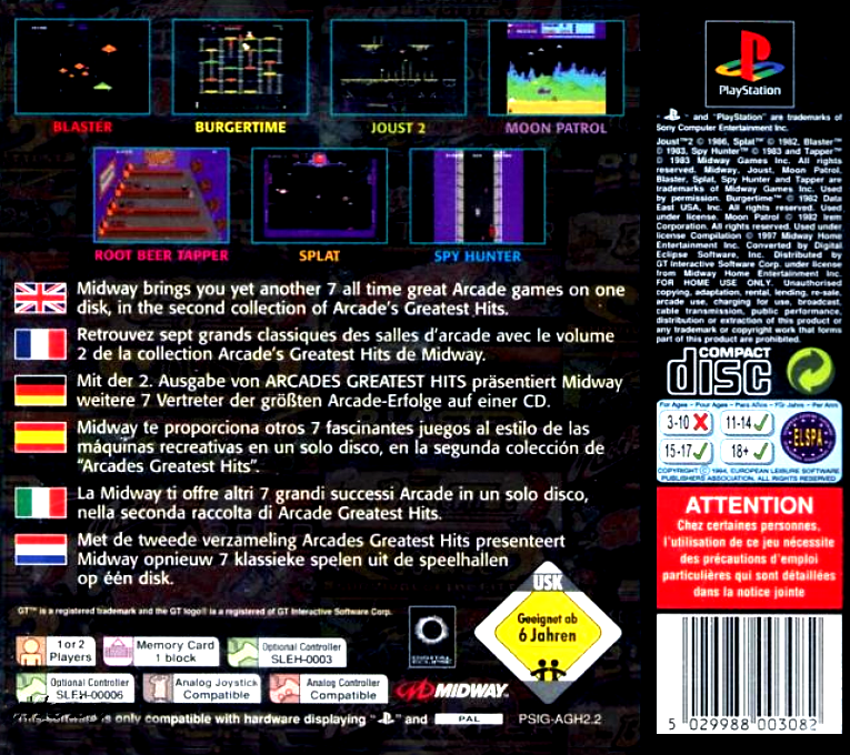 Arcade's Greatest Hits : The Midway Collection 2 - Dos