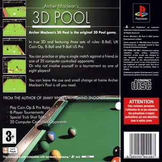 Archer Maclean's 3d Pool dos