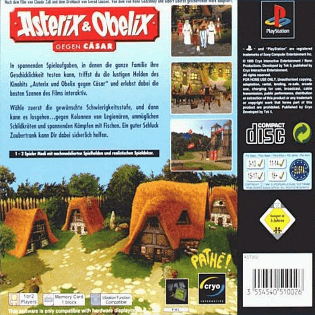 Astérix & Obélix contre César - Dos