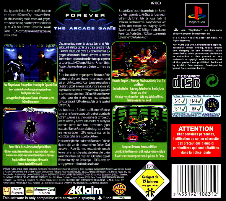 Batman Forever : The Arcade Game - Dos