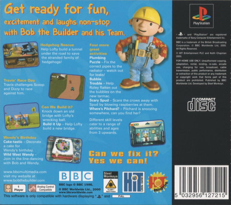 Bob le Bricoleur : Réparer C'est Gagné! - Dos