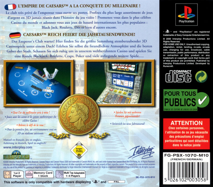 Caesars Palace 2000 : Millennium Gold Edition - Dos