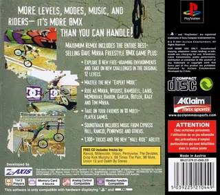 Dave Mirra Freestyle BMX : Maximum Remix dos