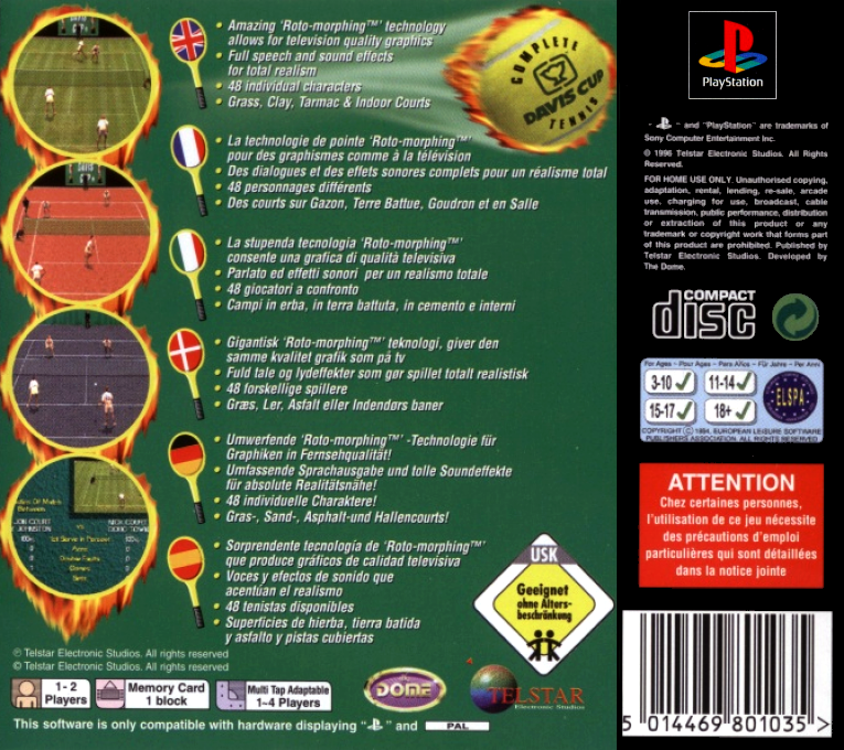 Davis Cup Complete Tennis - Dos