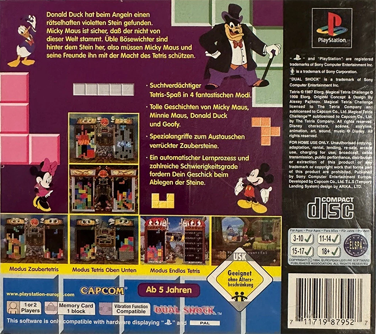 Defi au Tetris Magique - Dos