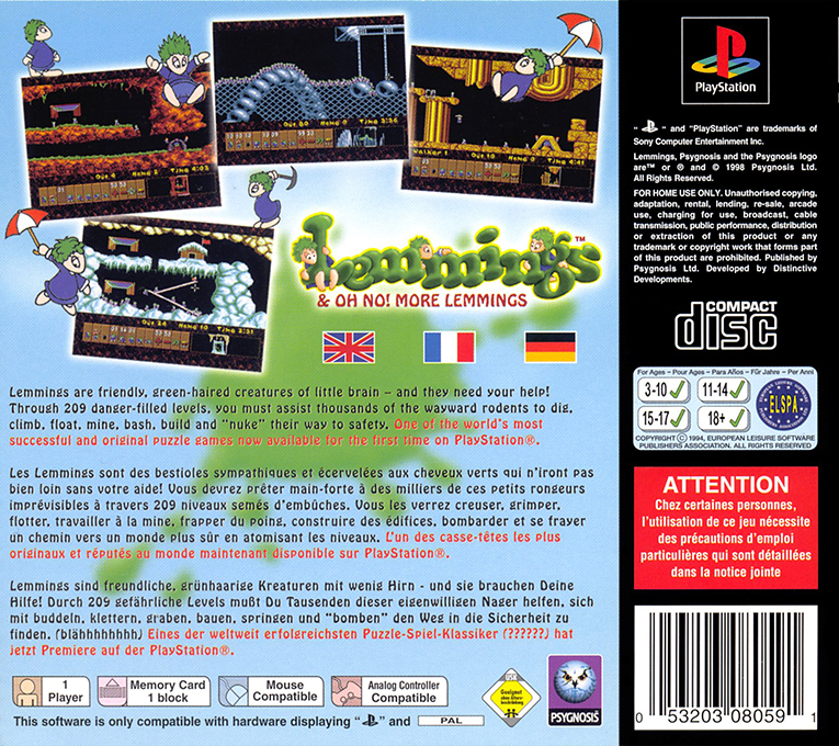 Lemmings & Oh No! More Lemmings - Dos