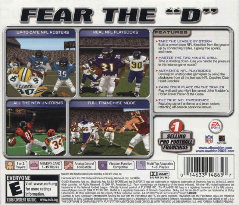 Madden NFL 2001 - Dos
