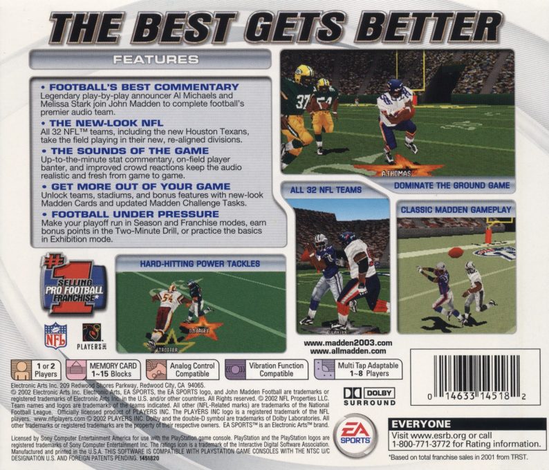 Madden NFL 2003 dos