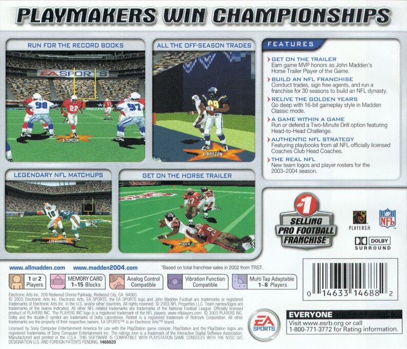 Madden NFL 2004 dos