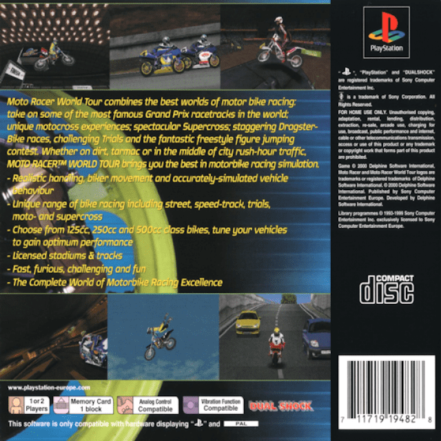 Moto Racer World Tour - Dos