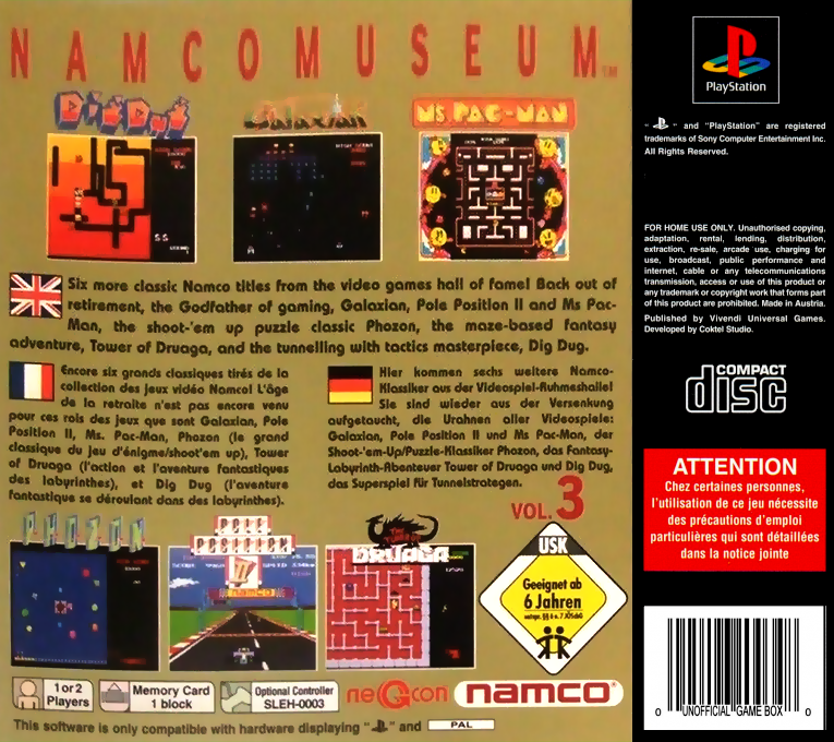 Namco Museum Vol. 3 dos