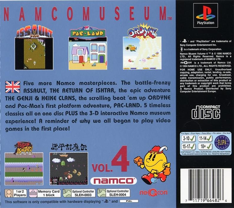Namco Museum Vol. 4 dos
