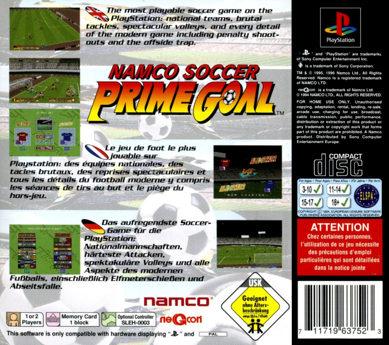 Namco Soccer Prime Goal - Dos