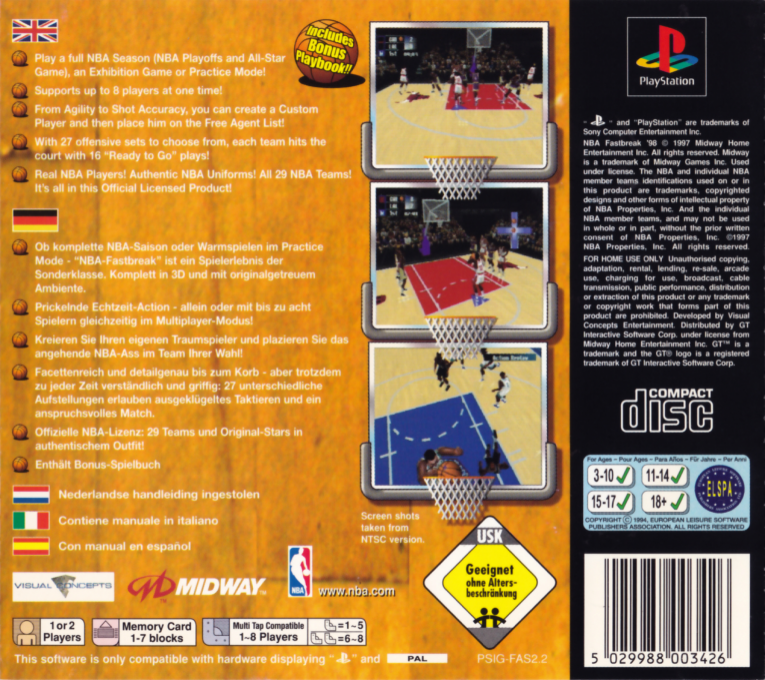 NBA Fastbreak '98 - Dos