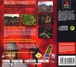 Necronomicon : L'Aube des Ténèbres dos