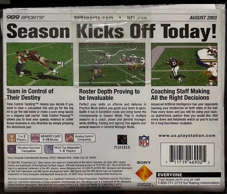 NFL GameDay 2004 dos