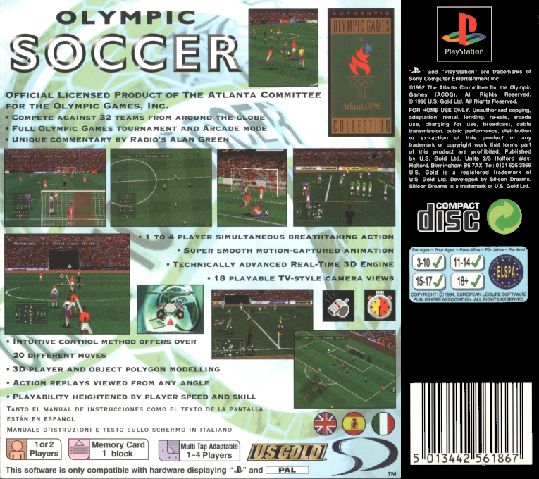 Olympic Soccer : Atlanta 1996 - Dos